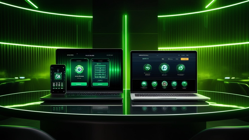 Telemóvel e navegador com acesso à app de casino
