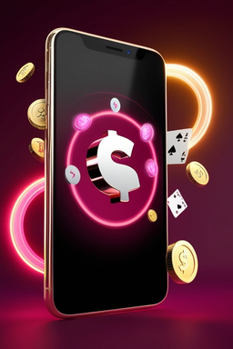 Smartphone com app de casino